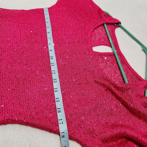 Boston Proper Cover Up Top For Women Size Small Color Pink With Sequins B4 - Picture 6 of 11